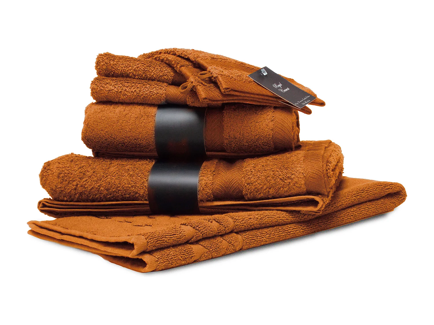 Parure de bain 7 pièces ROYAL CRESENT Jaune Topaze 650 g/m2