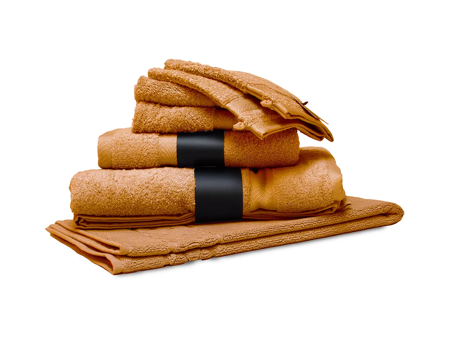 Parure de bain 7 pièces ROYAL CRESENT Miel 650 g/m2