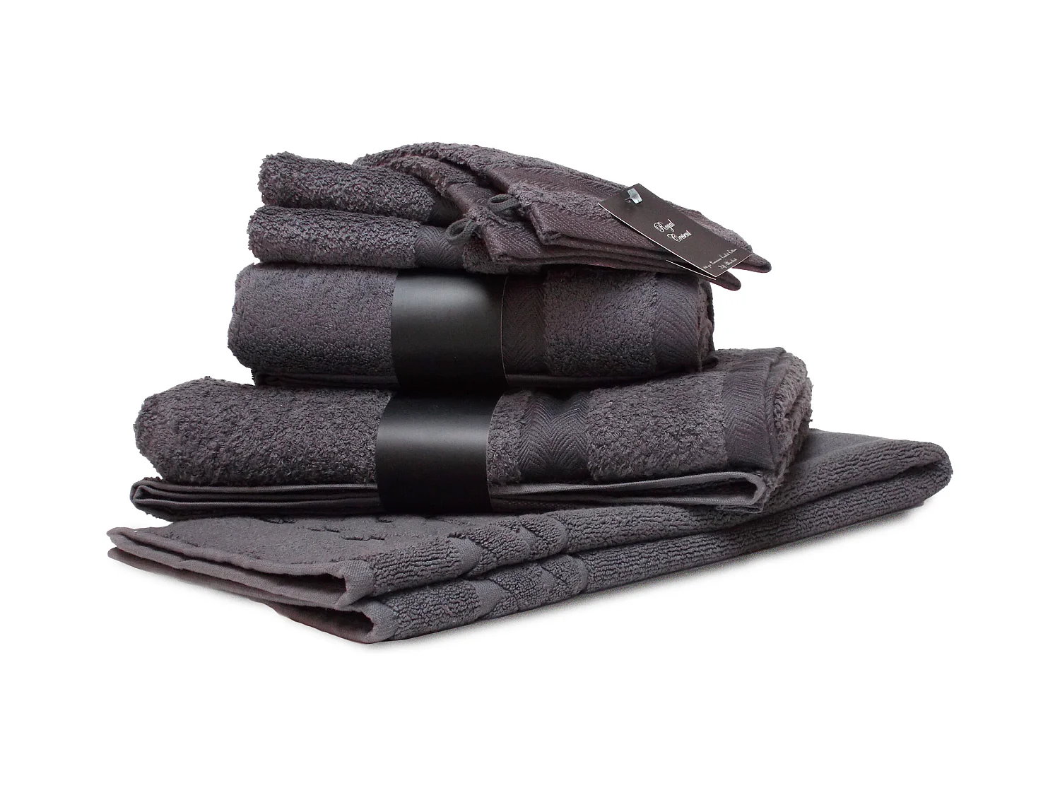 Parure de bain 7 pièces ROYAL CRESENT Acier 650 g/m2