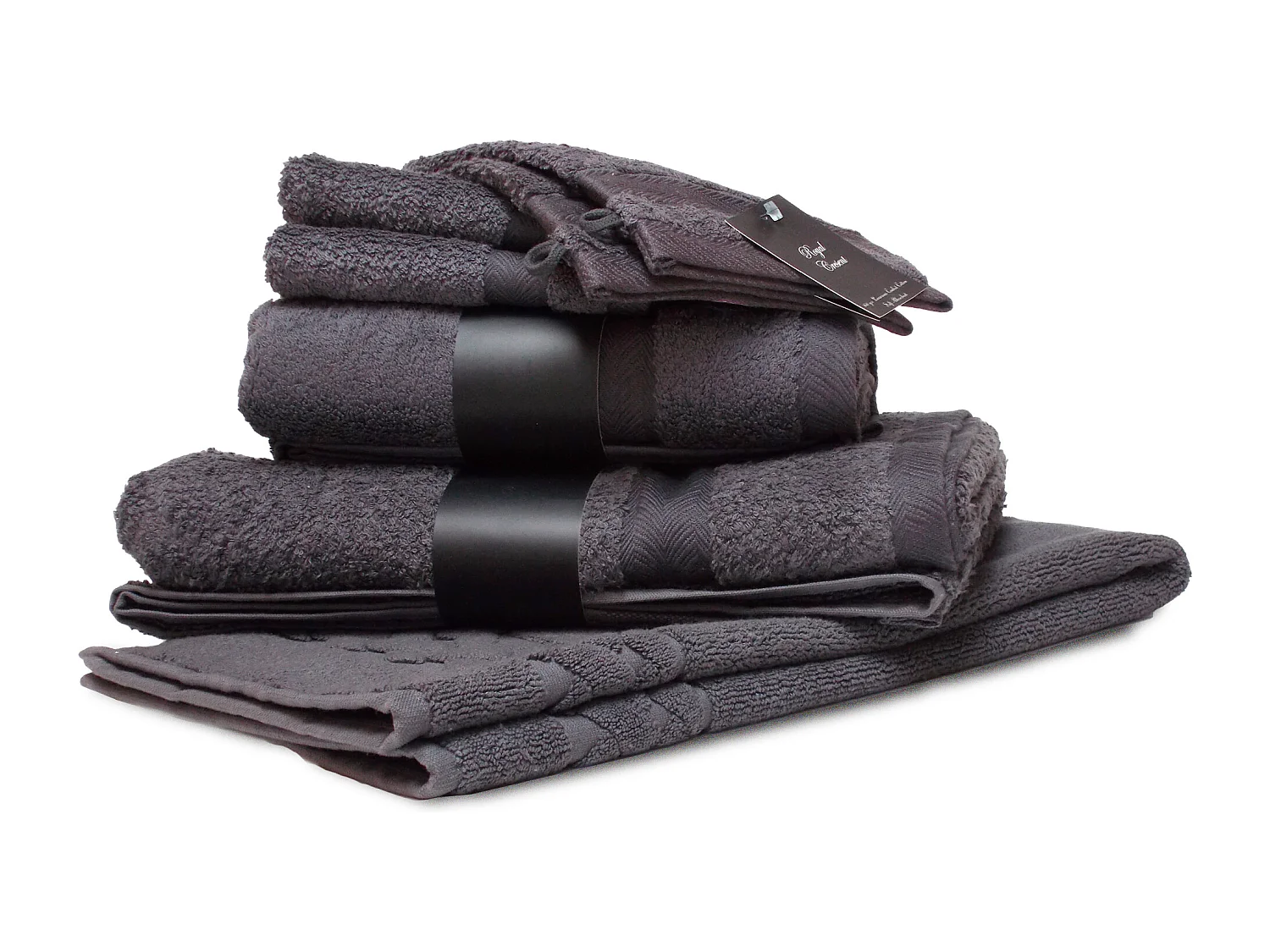 Parure de bain 7 pièces ROYAL CRESENT Acier 650 g/m2