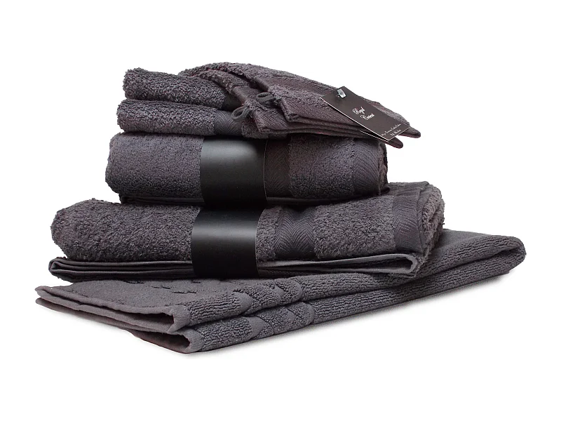 Parure de bain 7 pièces ROYAL CRESENT Acier 650 g/m2