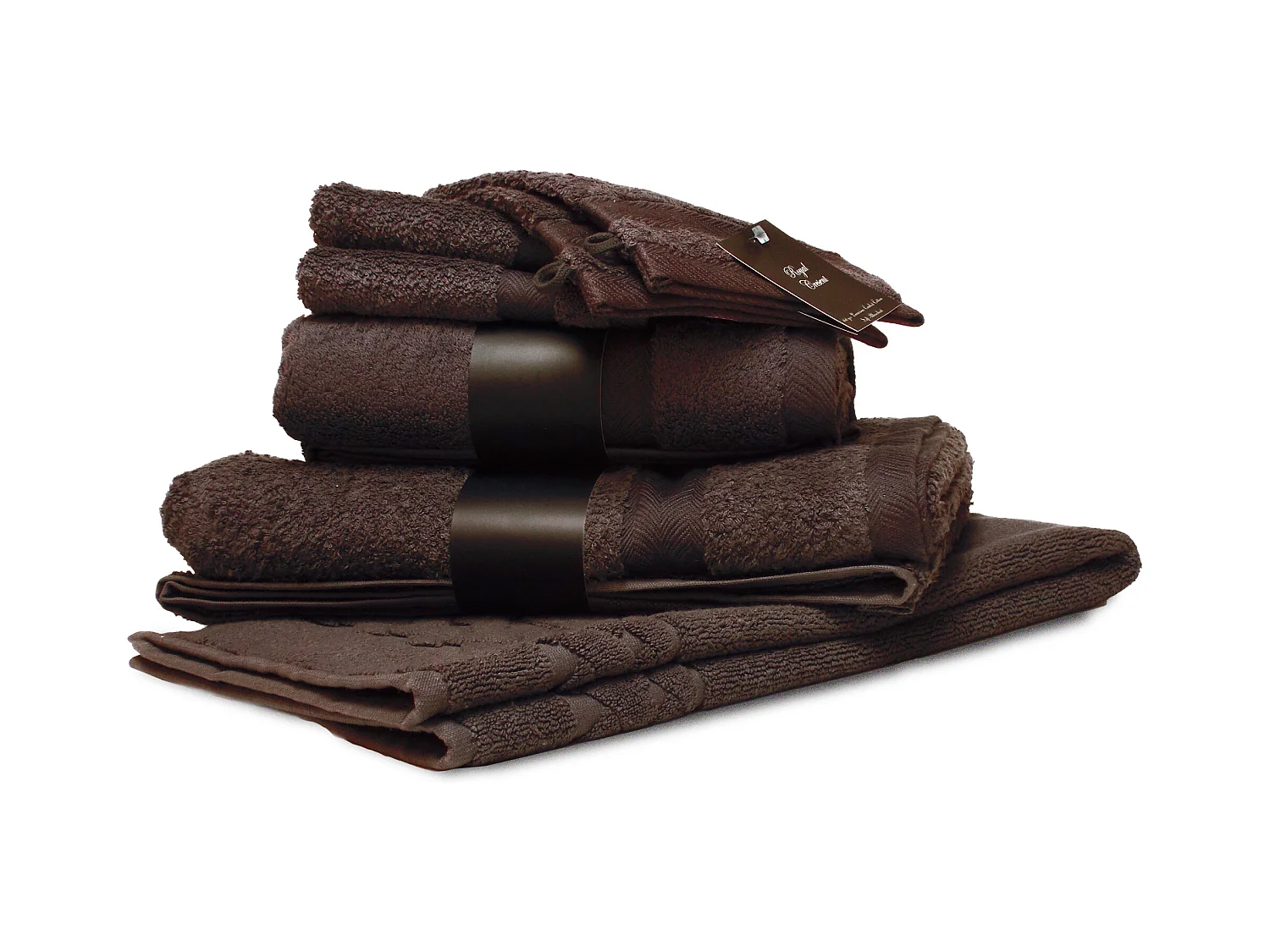 Parure de bain 7 pièces ROYAL CRESENT taupe 650 g/m2