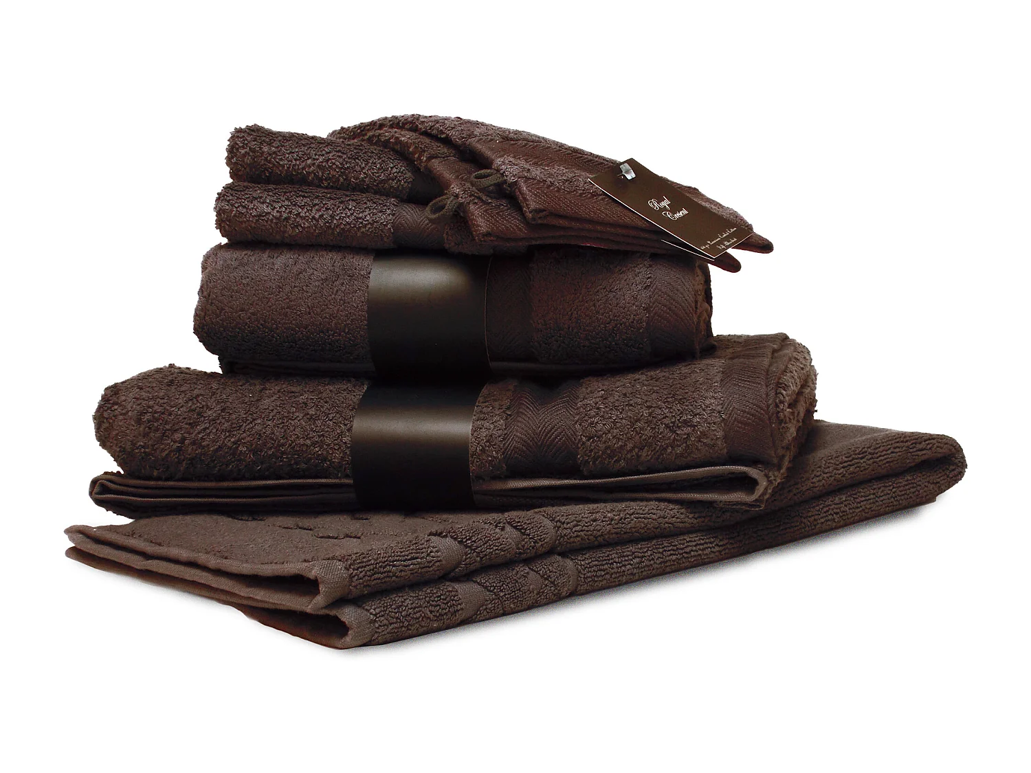 Parure de bain 7 pièces ROYAL CRESENT taupe 650 g/m2