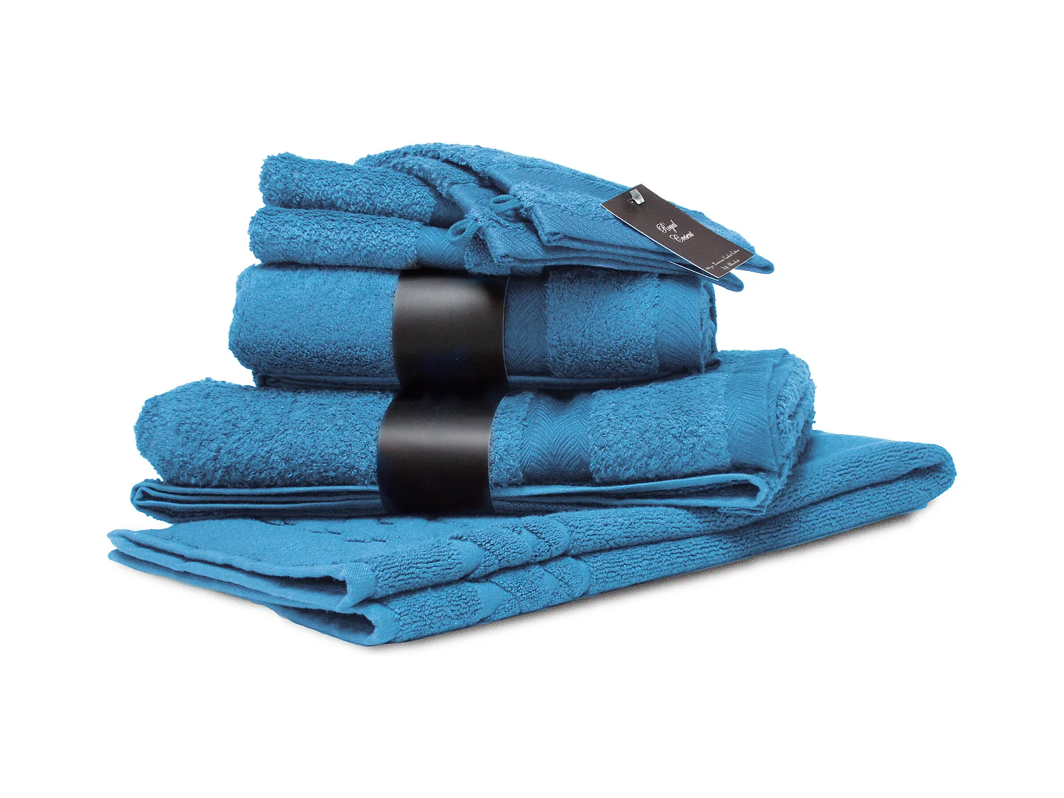 Parure de bain 7 pièces ROYAL CRESENT Bleu Ciel 650 g/m2