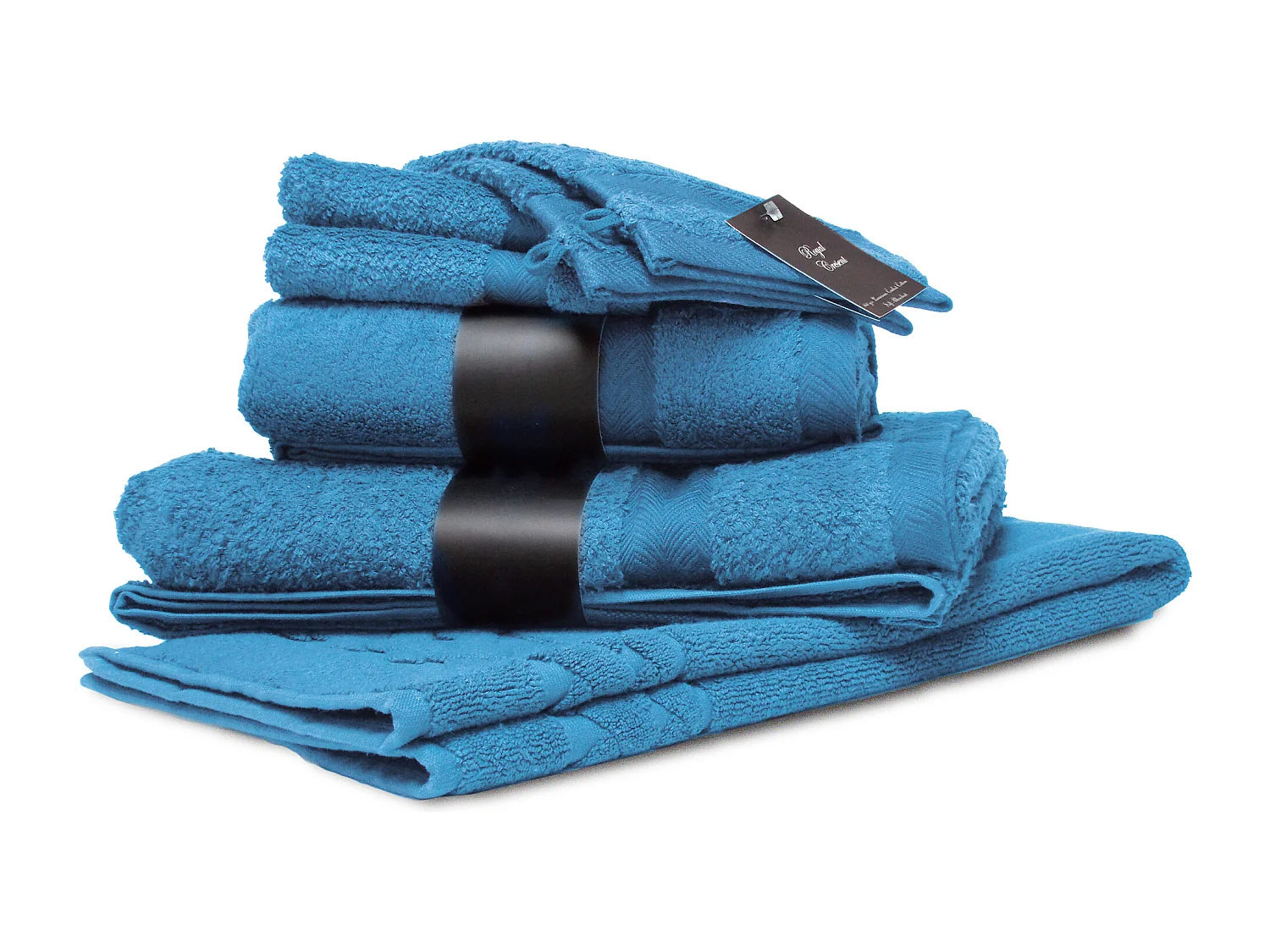 Parure de bain 7 pièces ROYAL CRESENT Bleu Ciel 650 g/m2