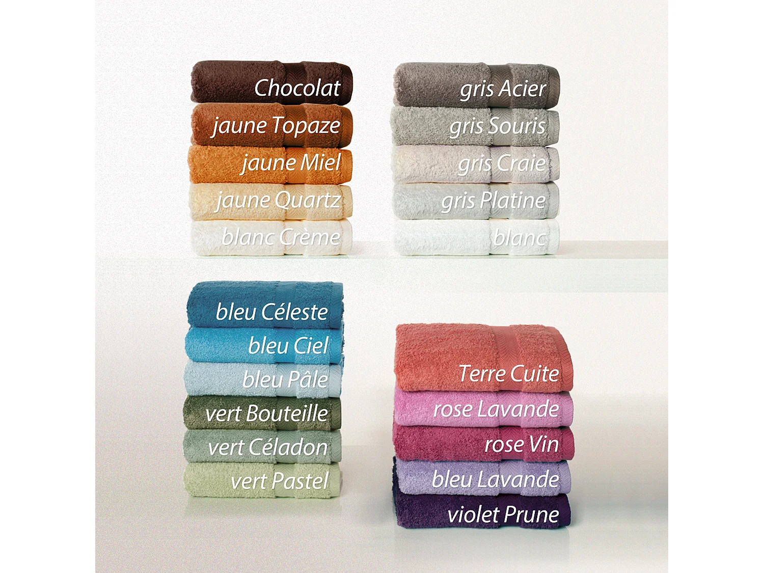 Serviette de toilette 40x60 cm ROYAL CRESENT Rose Vin 650 g/m2