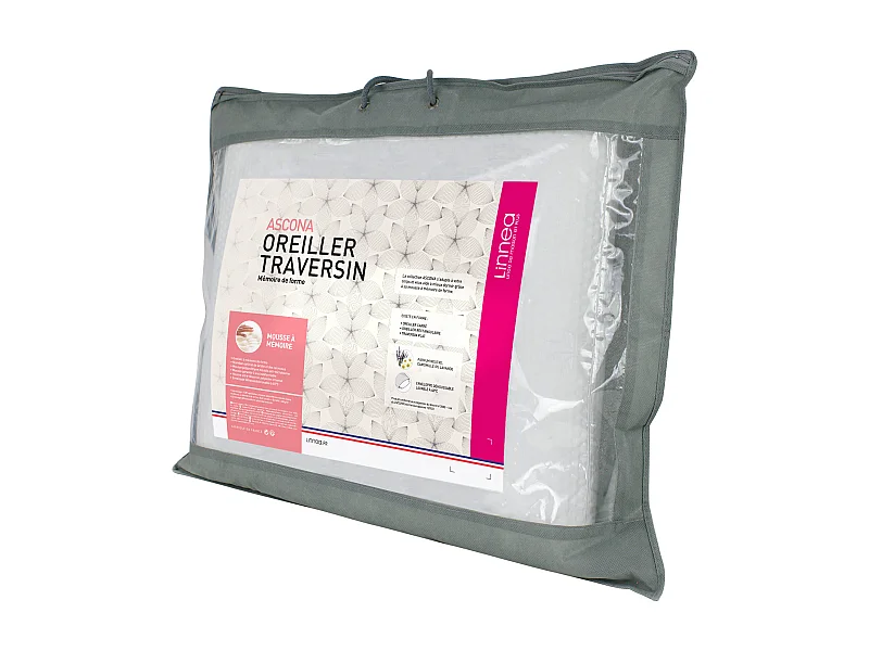 Oreiller 60x60 cm ASCONA mousse à mémoire de forme visco