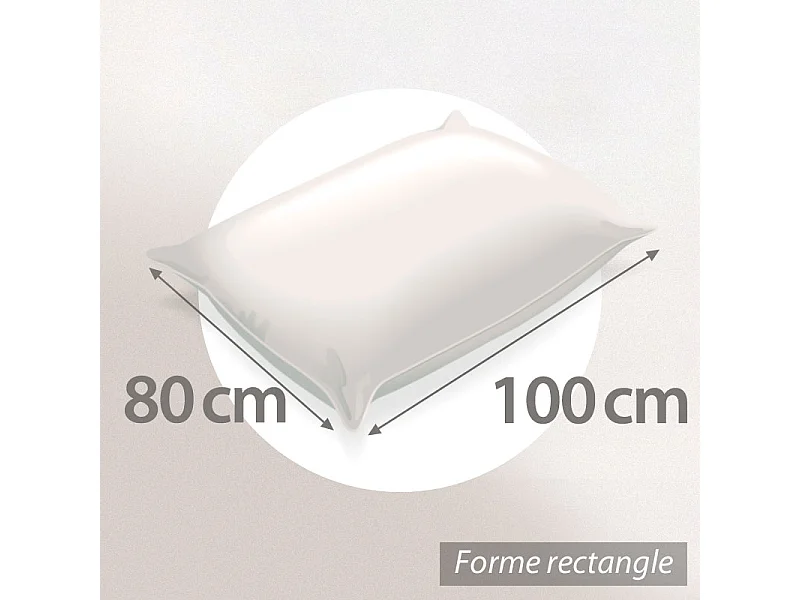 Oreiller 100x80 cm GRIZZ'LIT FLOTEX Fibre creuse Polyester