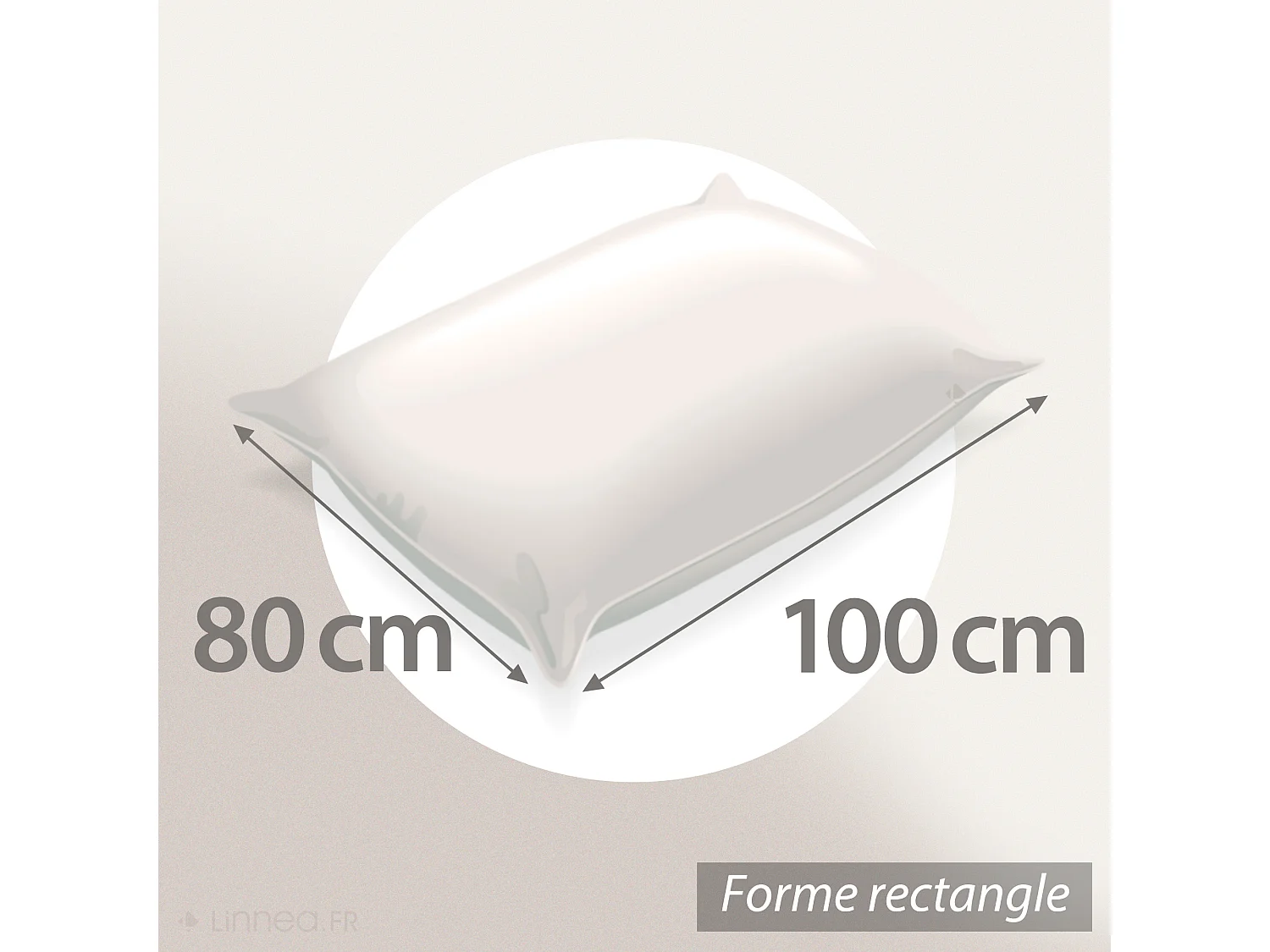 Oreiller 100x80 cm GRIZZ'LIT FLOTEX Fibre creuse Polyester