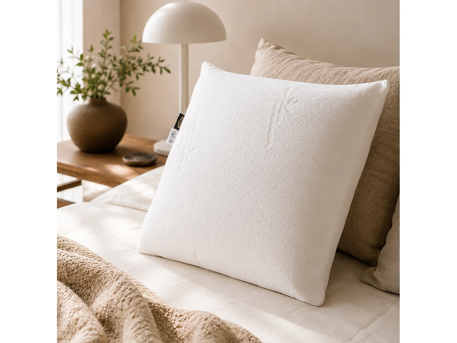 Oreiller 60x60 cm PILO Visco-végétal à mémoire de forme