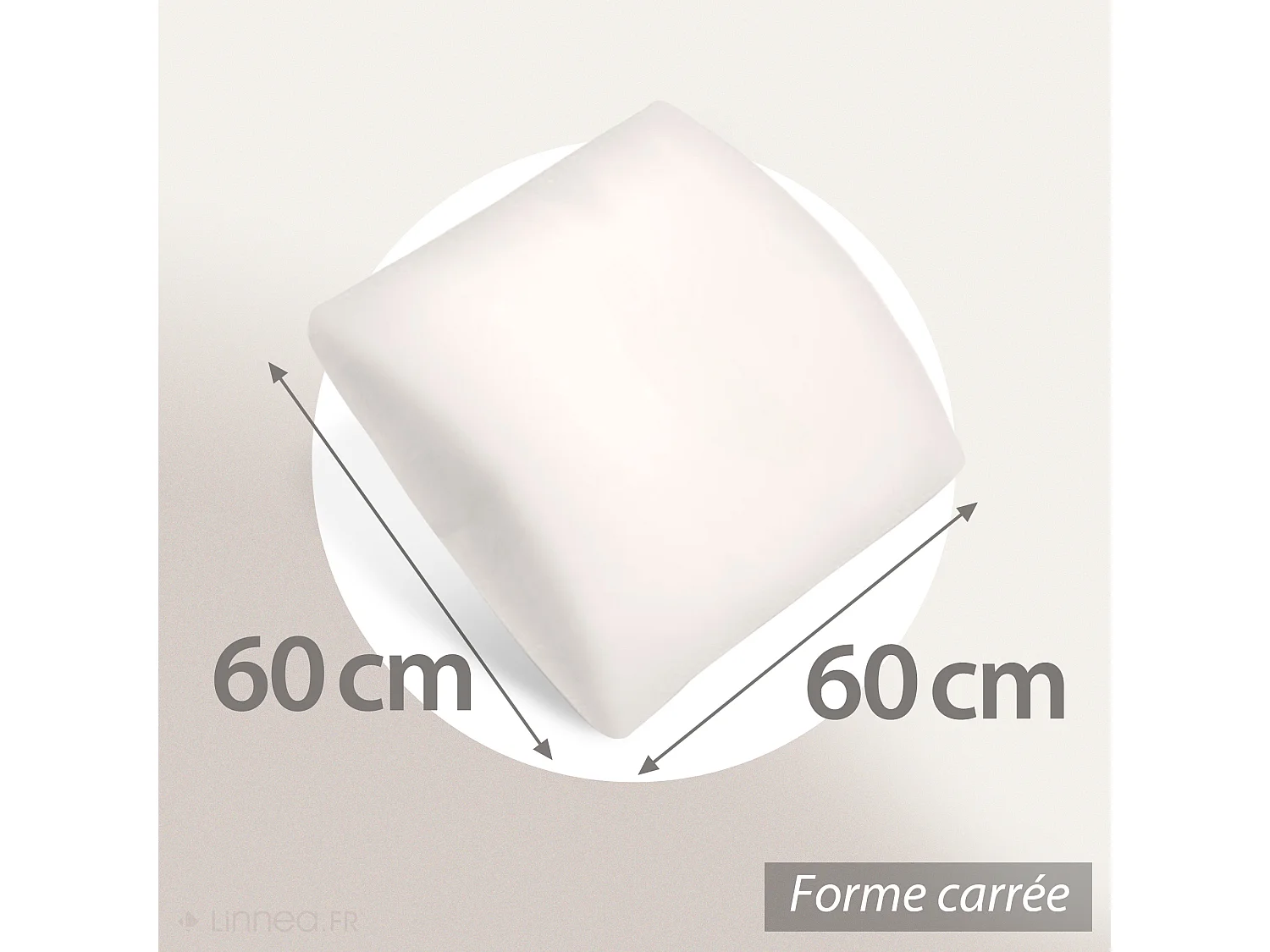 Oreiller 60x60 cm PILO Visco-végétal à mémoire de forme