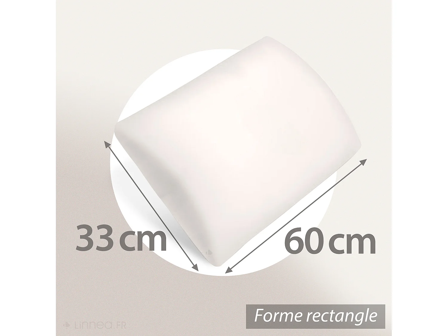 Oreiller NOMADE Visco-végétal à mémoire de forme 60x33