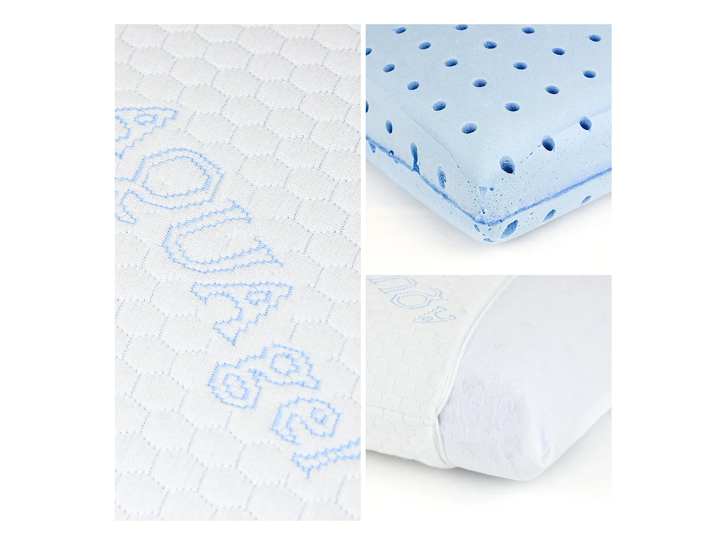 Oreiller 40x60 cm DOZZA mousse à mémoire de forme moulée aquagel