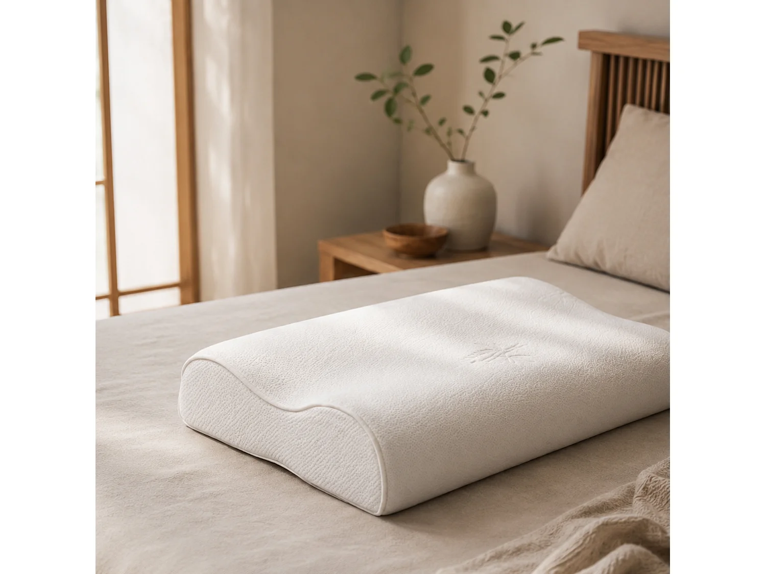 Oreiller ergonomique 55x40 cm PILO Visco-végétal à mémoire de forme