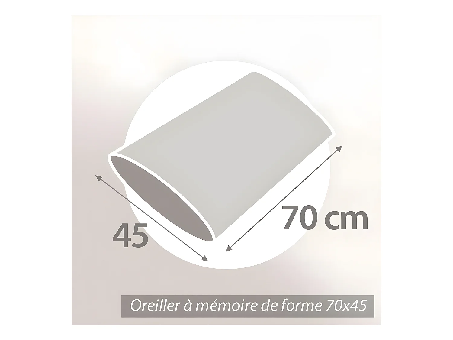 Oreiller 45x70 cm PILO Visco-végétal à mémoire de forme