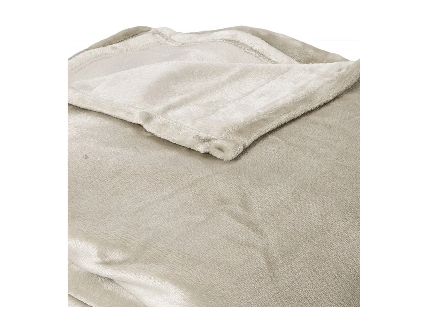 Couverture polaire microvelours 220x240 cm VELVET Gris Galet