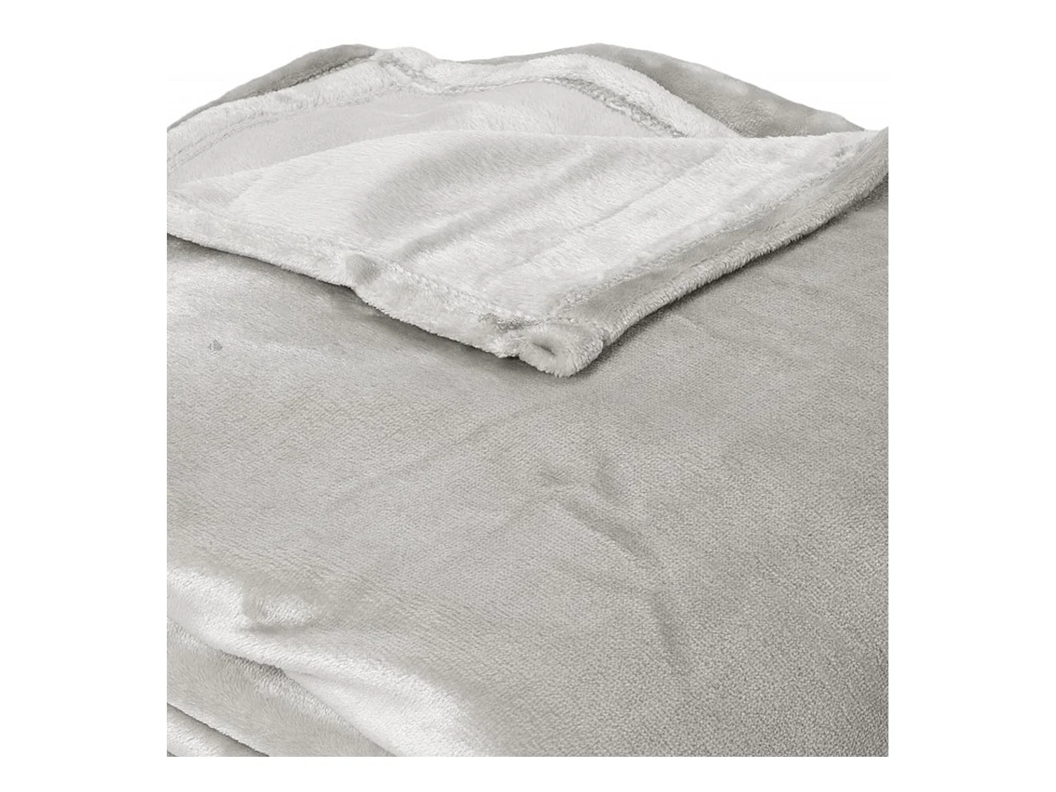 Couverture polaire microvelours 220x240 cm VELVET Gris Perle