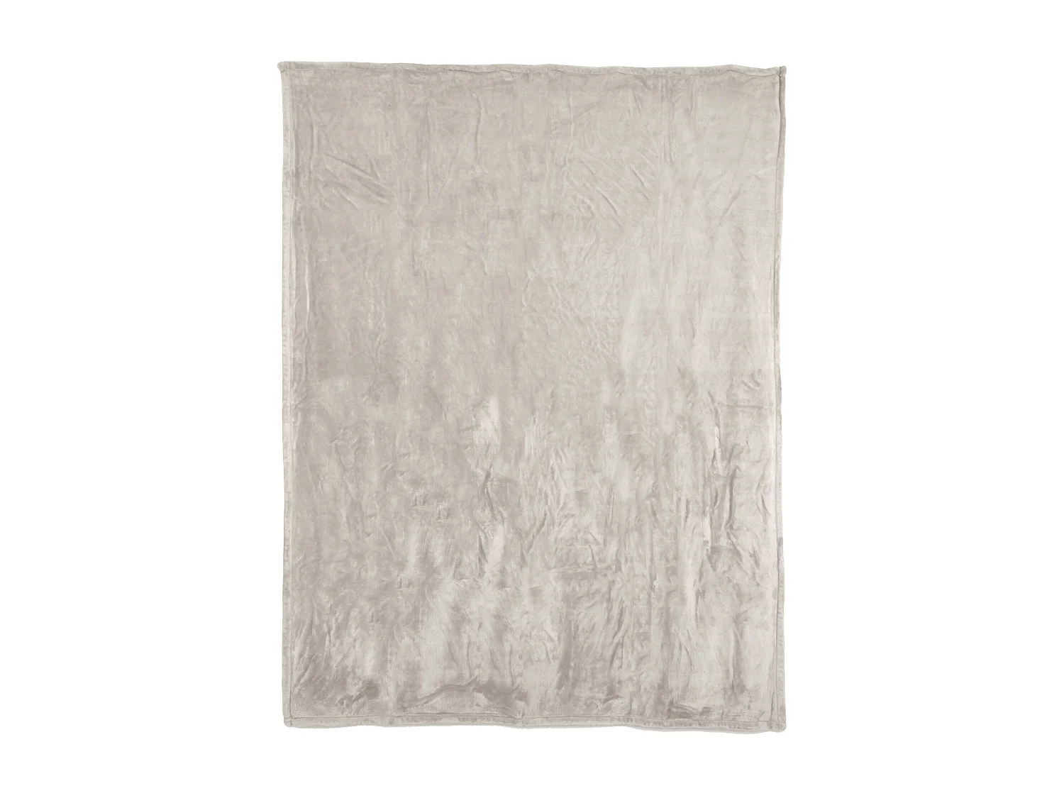 Couverture polaire microvelours 180x220 cm VELVET Gris Galet