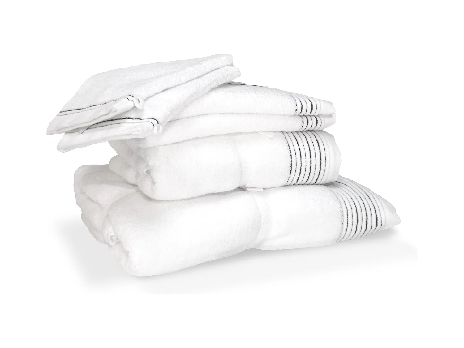 Parure de bain 6 pièces JULIET Blanc 520 g/m2