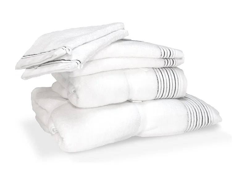 Parure de bain 6 pièces JULIET Blanc 520 g/m2