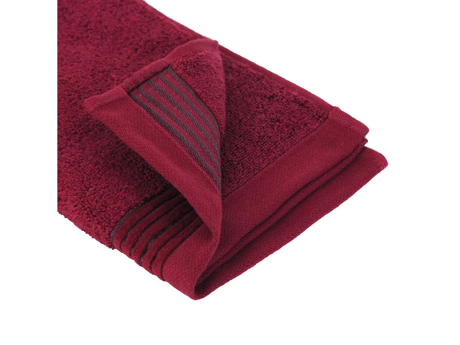 Parure de bain 6 pièces JULIET Rouge bordeaux 520 g/m2