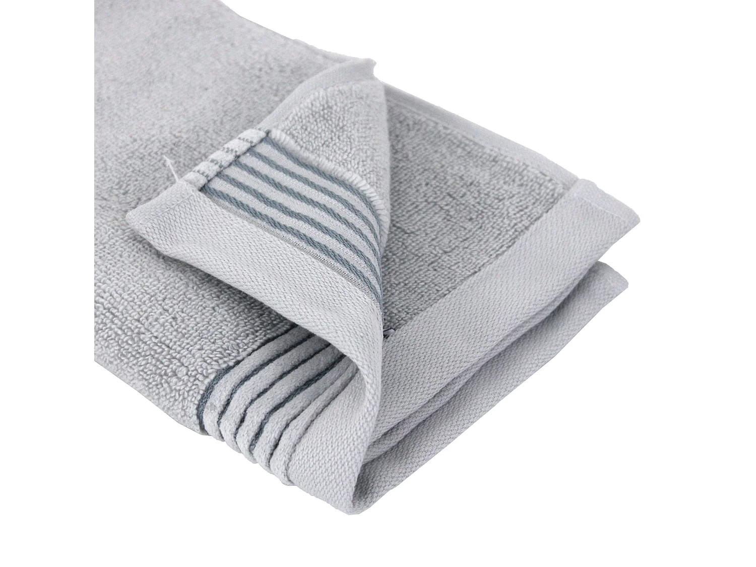 Parure de bain 6 pièces JULIET Gris Argent 520 g/m2