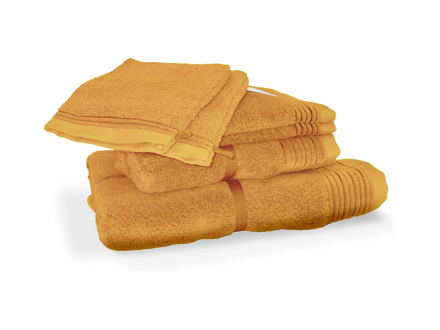 Parure de bain 6 pièces JULIET Jaune 520 g/m2