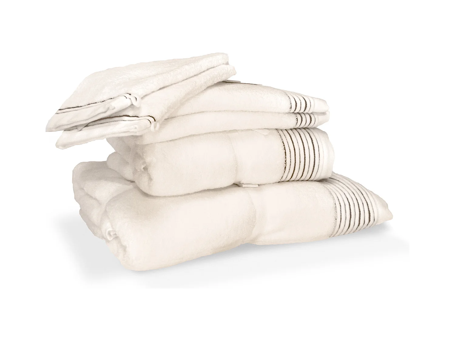 Parure de bain 6 pièces JULIET Blanc Crème 520 g/m2