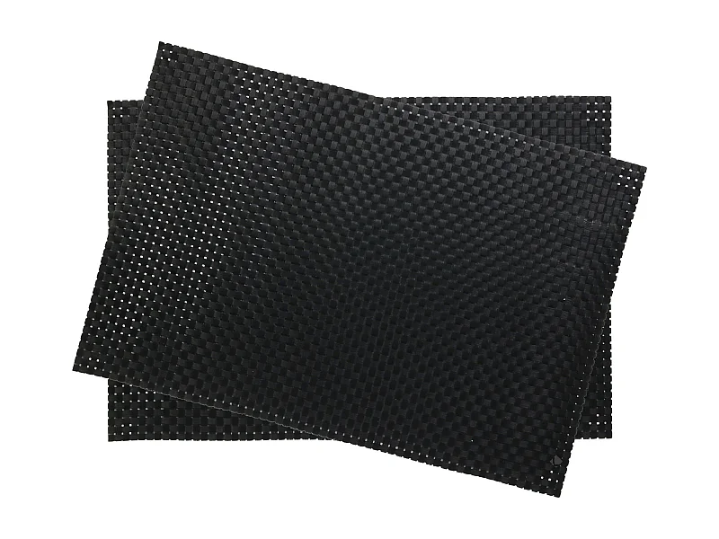 Lot de 2 sets de table pvc MAILLE Noir