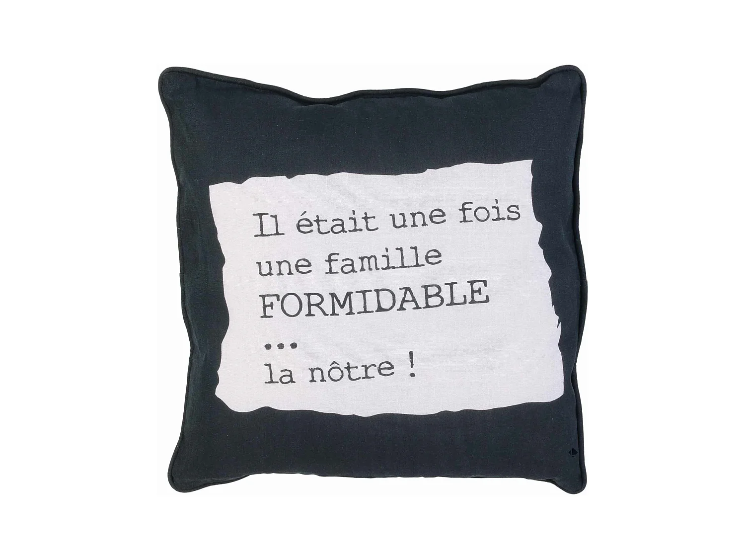 Coussin 40x40 cm EN FAMILLE Noir/Blanc Une famille formidable