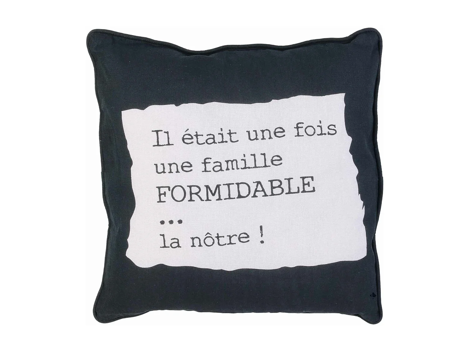 Coussin 40x40 cm EN FAMILLE Noir/Blanc Une famille formidable