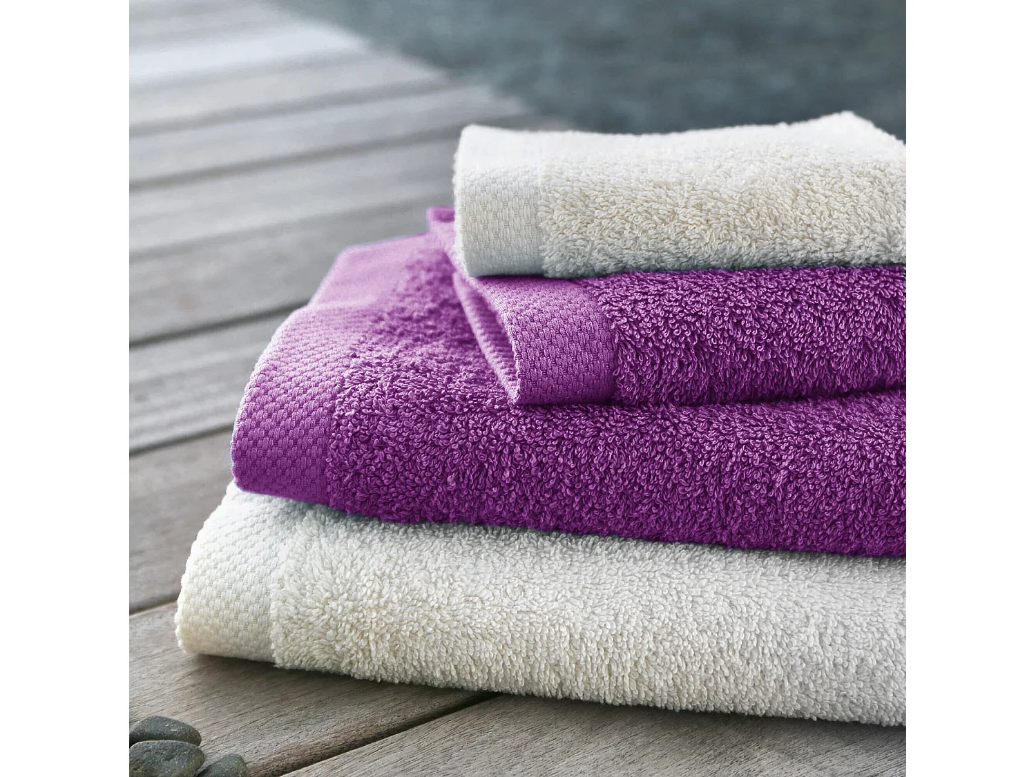 Parure de bain 6 pièces PURE Violet 550 g/m2