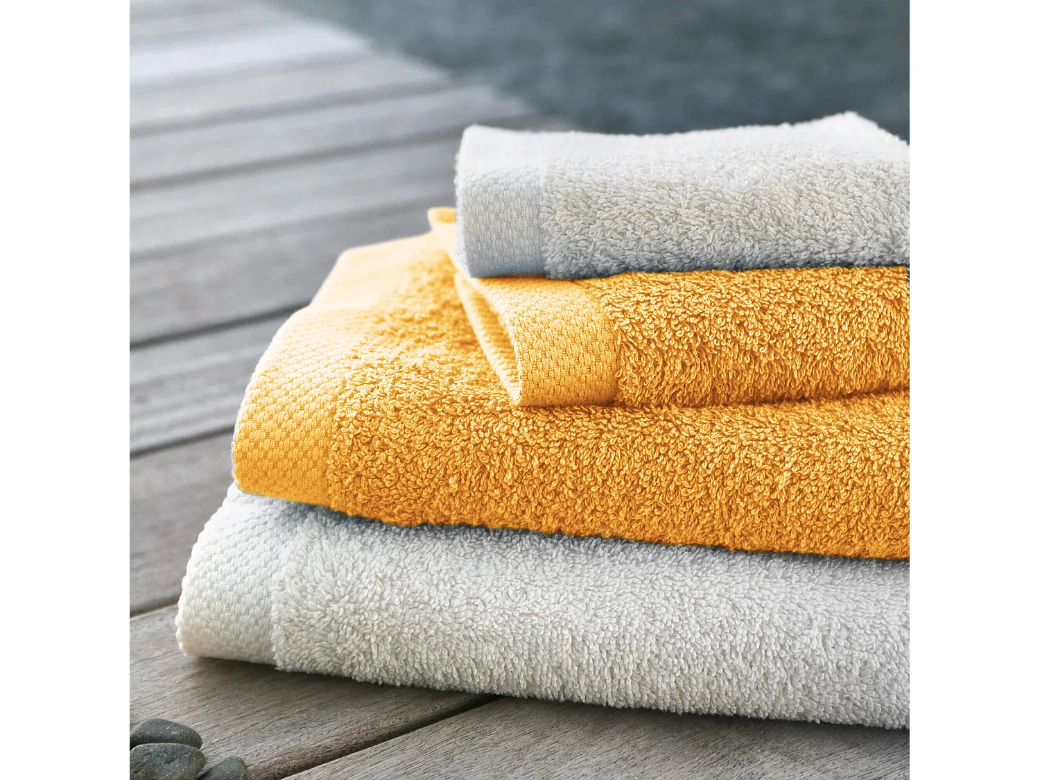 Parure de bain 6 pièces PURE Or 550 g/m2