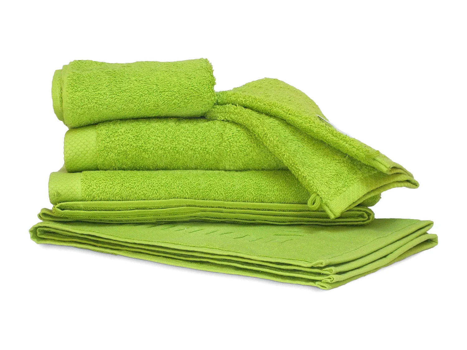 Parure de bain 6 pièces PURE Pistache 550 g/m2