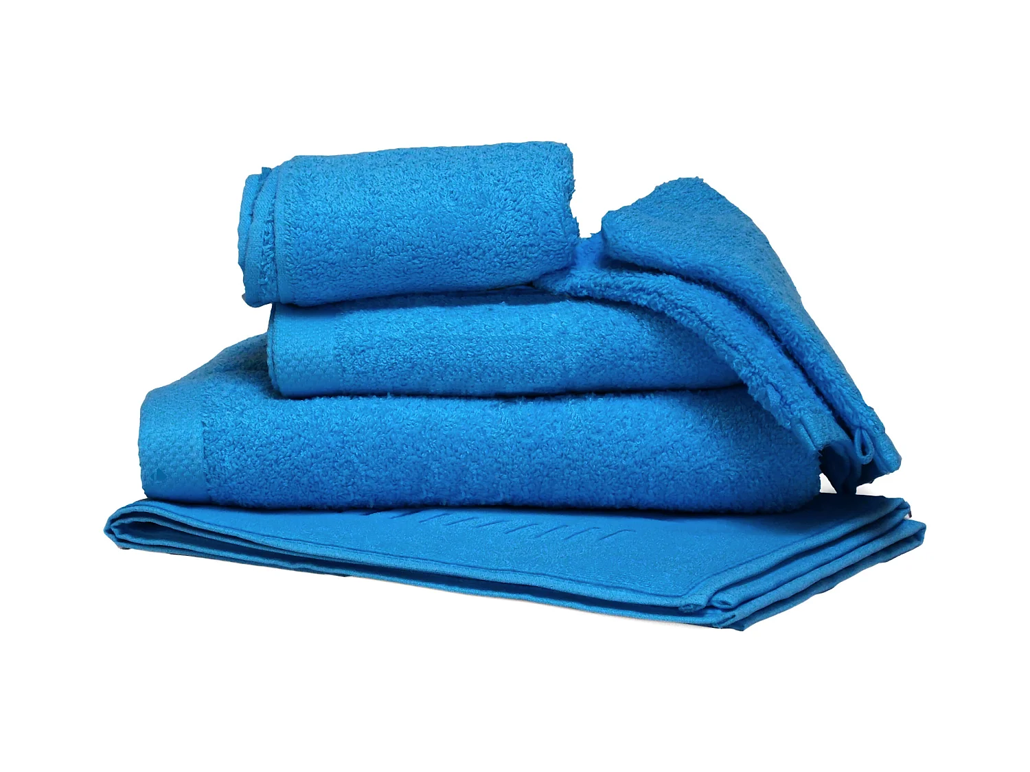 Parure de bain 6 pièces PURE Turquoise 550 g/m2