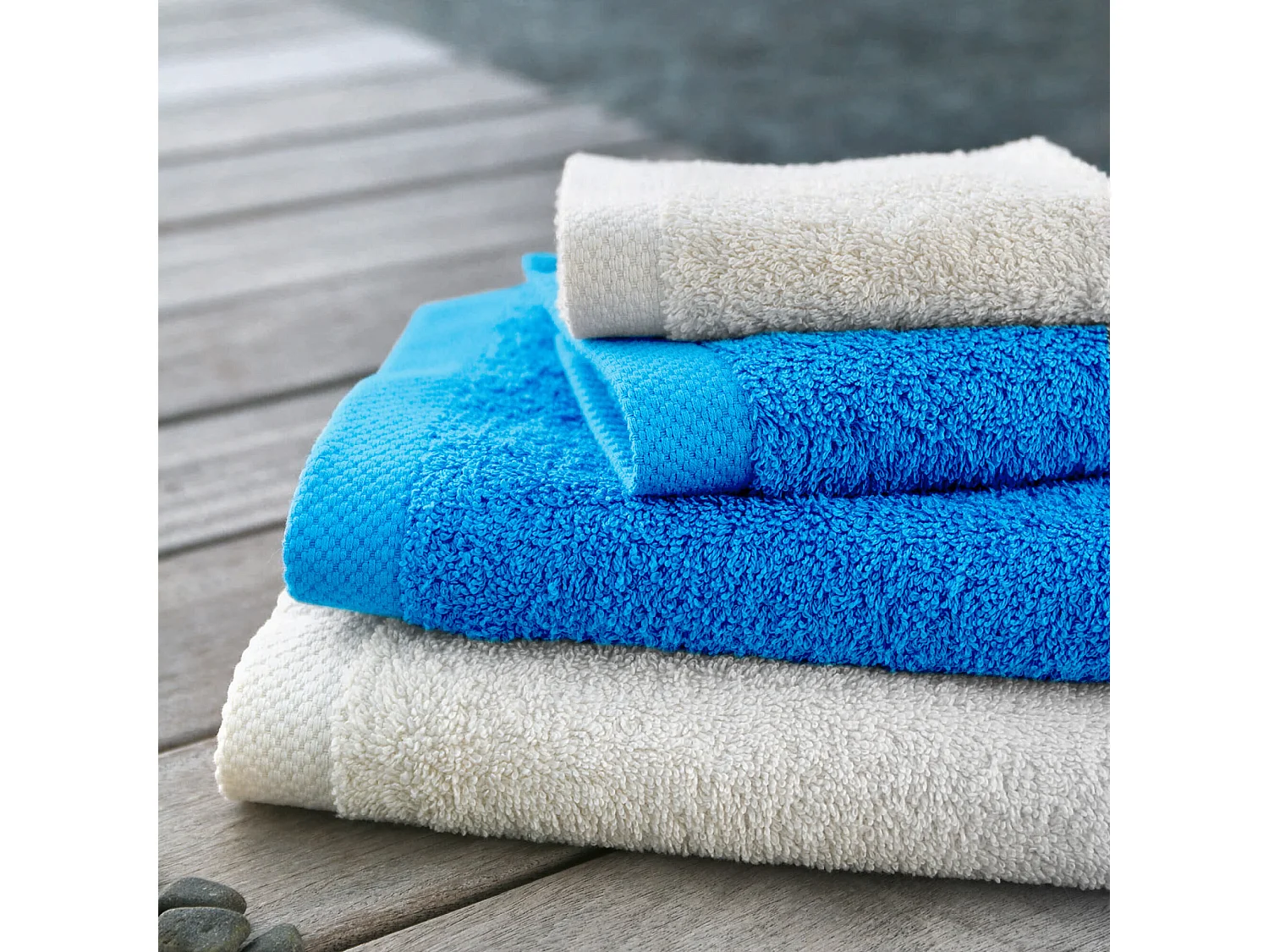 Parure de bain 6 pièces PURE Turquoise 550 g/m2