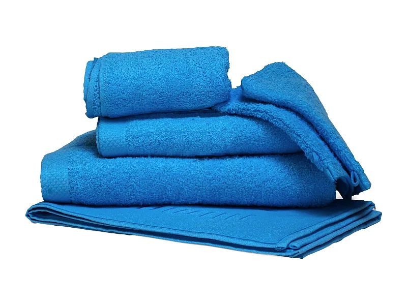 Parure de bain 6 pièces PURE Turquoise 550 g/m2