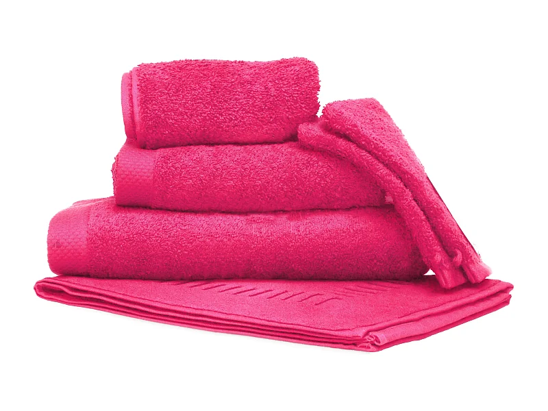 Parure de bain 6 pièces PURE Fuchsia 550 g/m2
