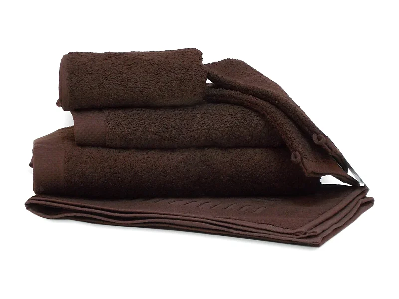 Parure de bain 6 pièces PURE Marron 550 g/m2