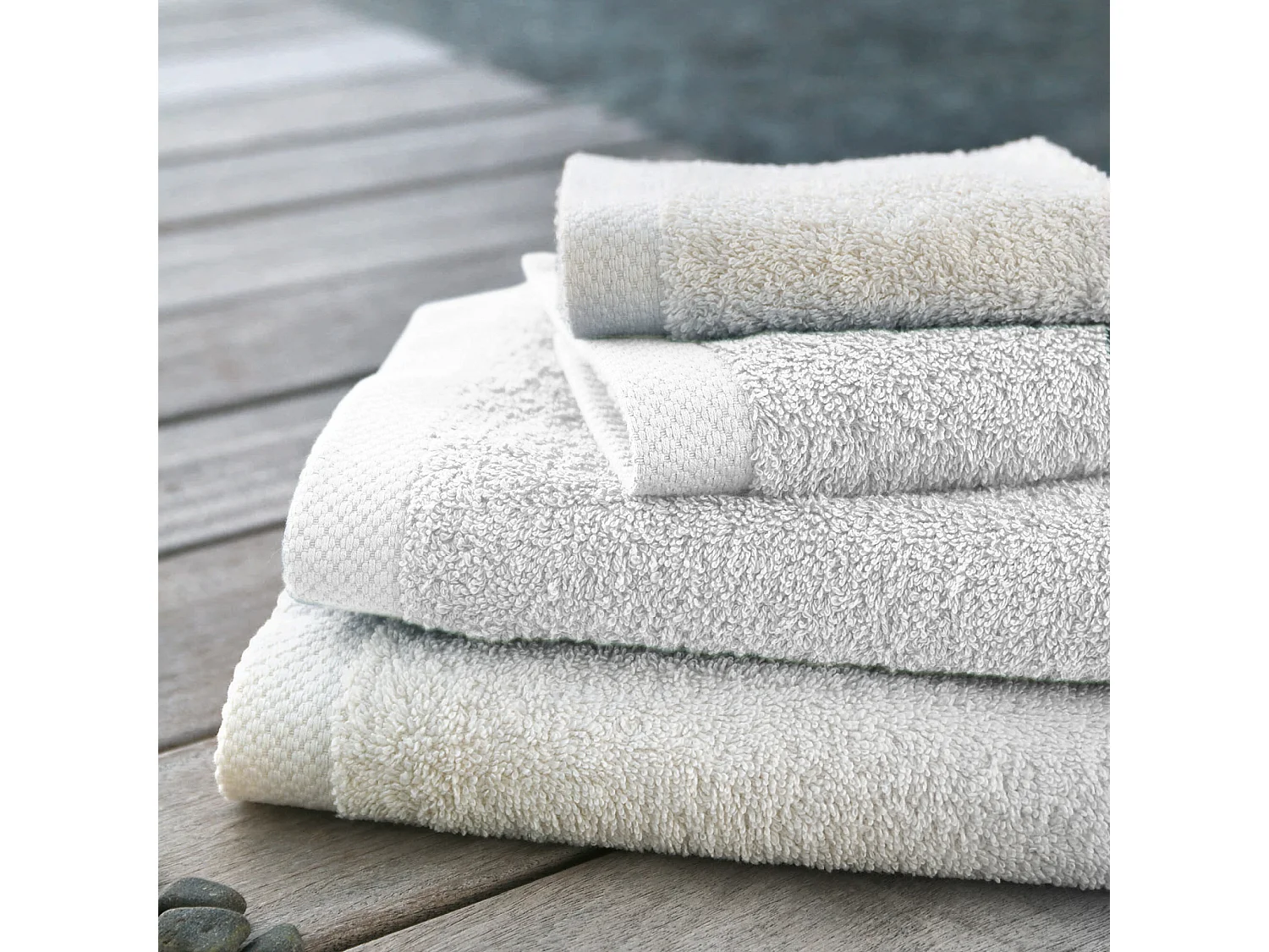 Parure de bain 6 pièces PURE Blanc 550 g/m2