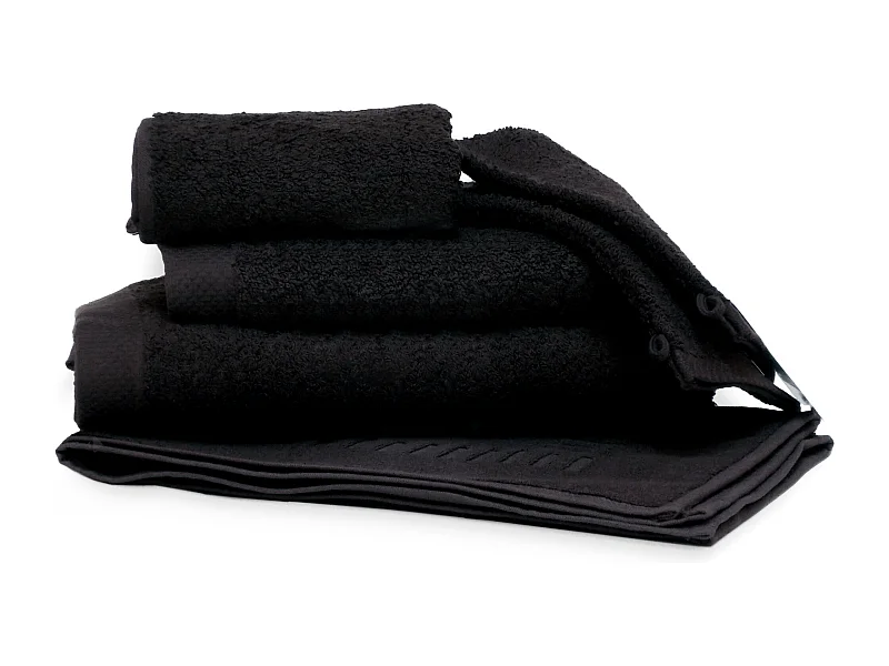 Parure de bain 6 pièces PURE Noir 550 g/m2