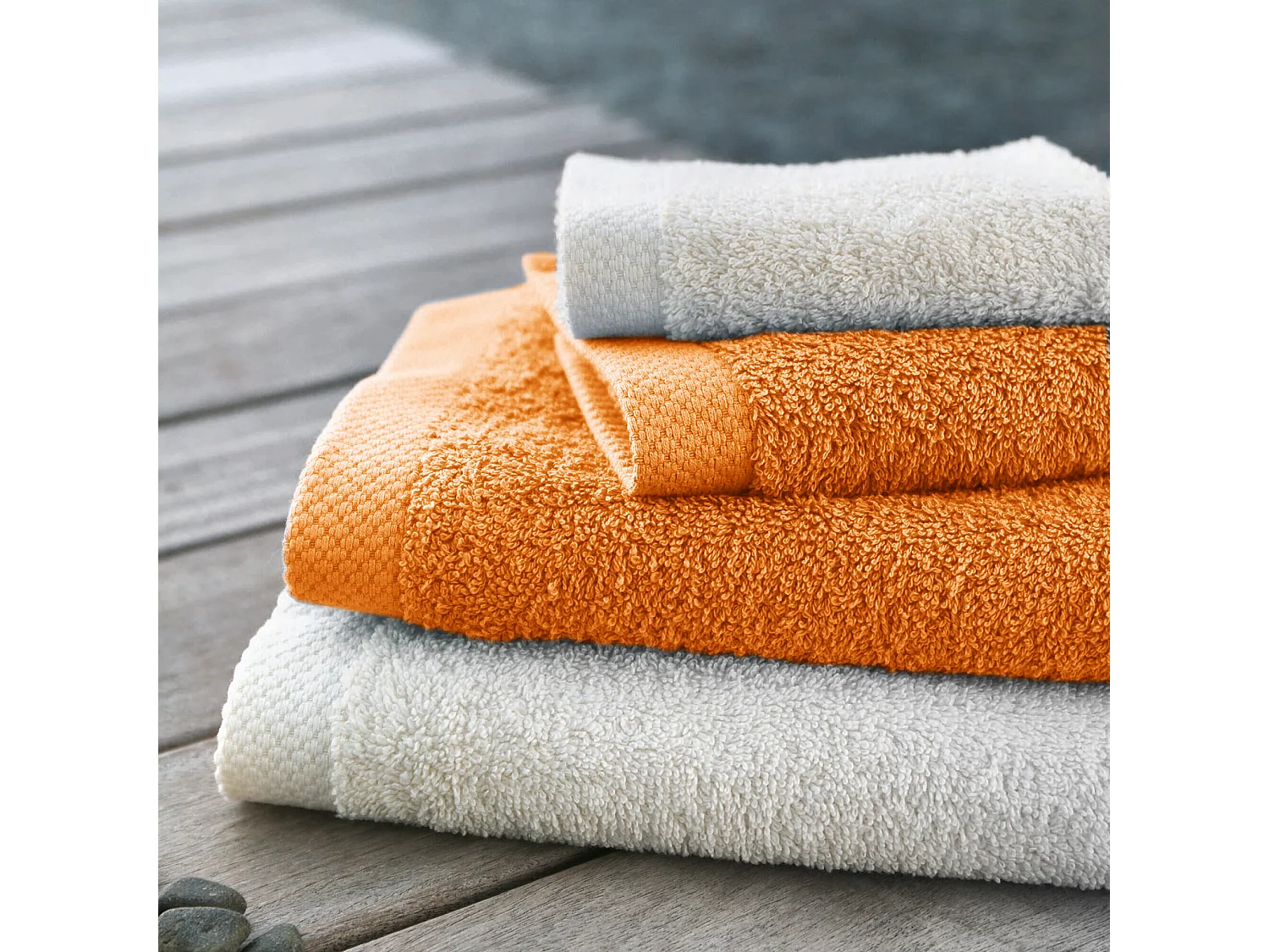 Parure de bain 6 pièces PURE Orange 550 g/m2