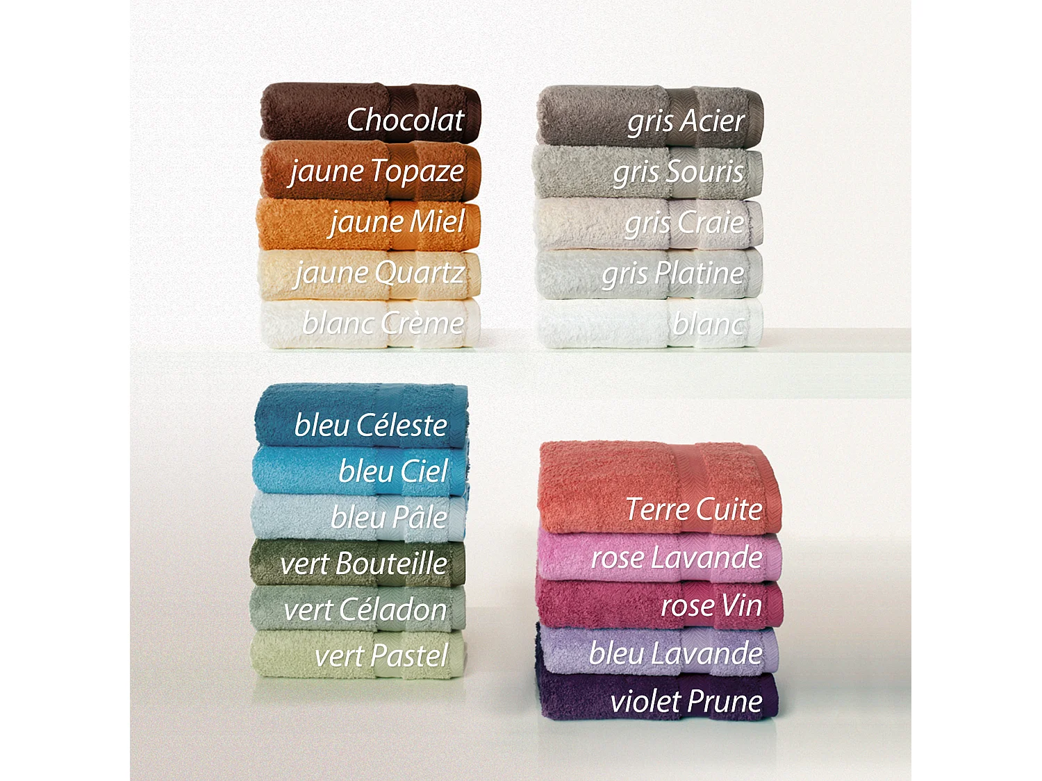 Drap de douche 70x140 cm ROYAL CRESENT Jaune Topaze 650 g/m2