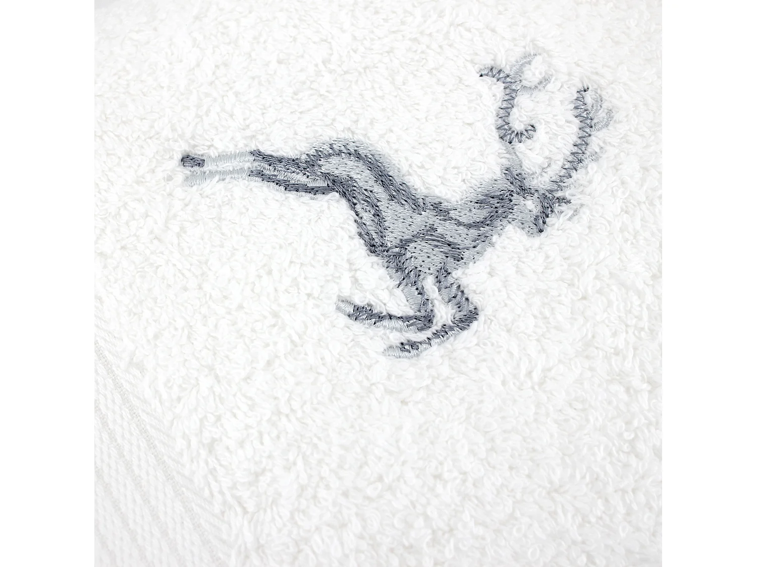 Serviette invité 30x50 cm HIRSH Blanc/Argent 600 g/m2