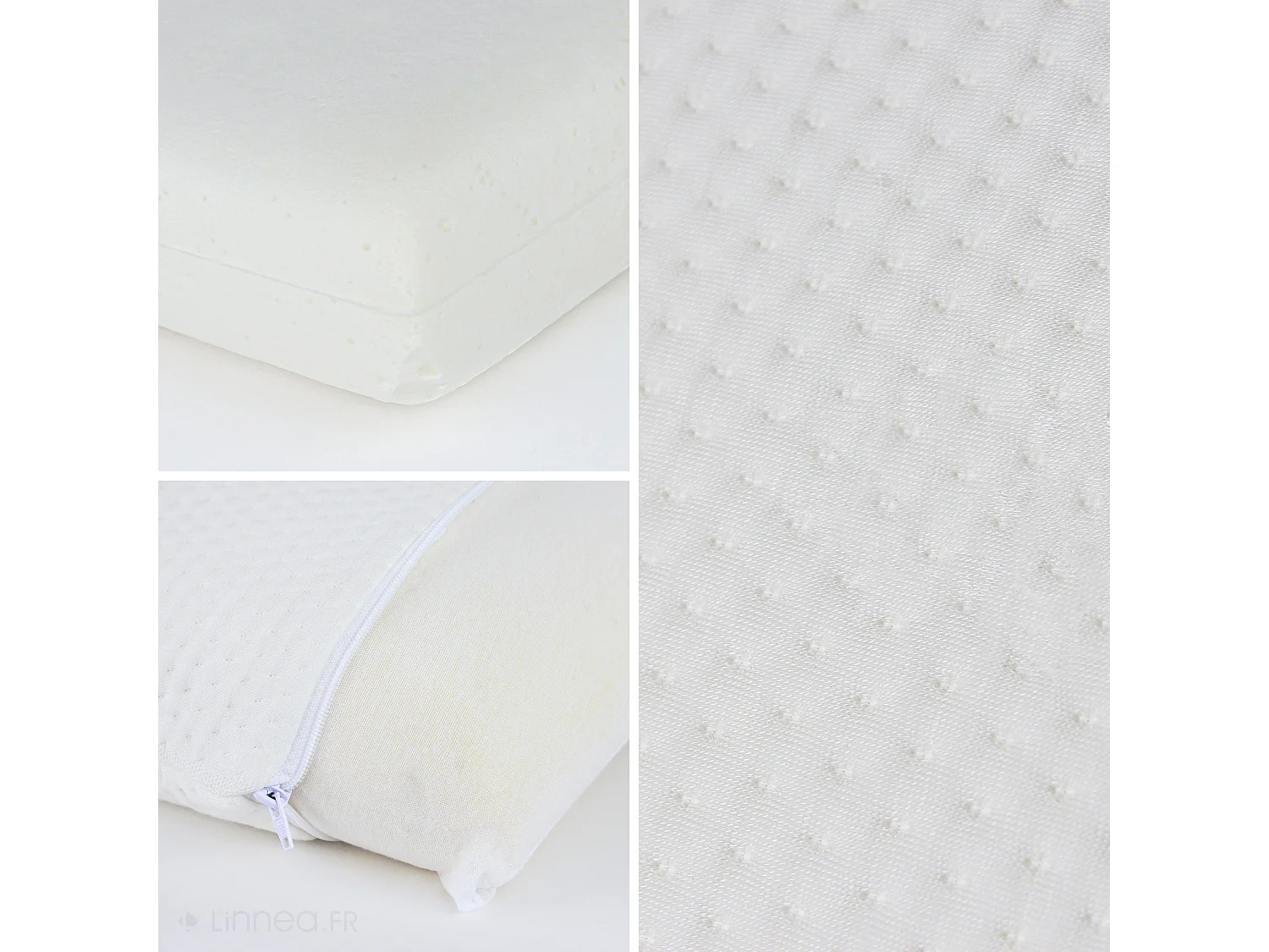 Traversin plat 135x35 cm ASCONA mousse à mémoire de forme visco