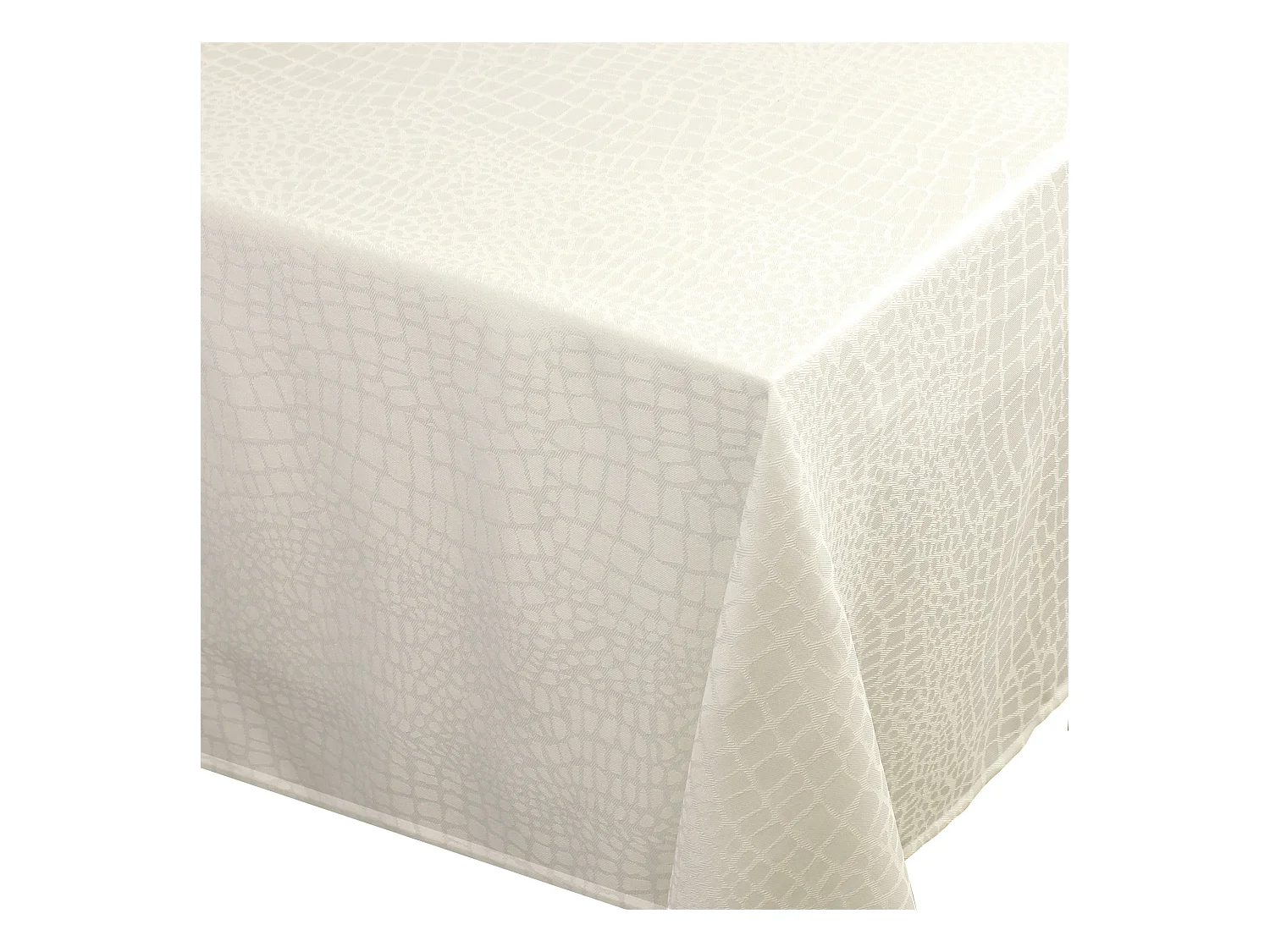 Nappe carrée 150x150 cm Jacquard 100% polyester LOUNGE ecru