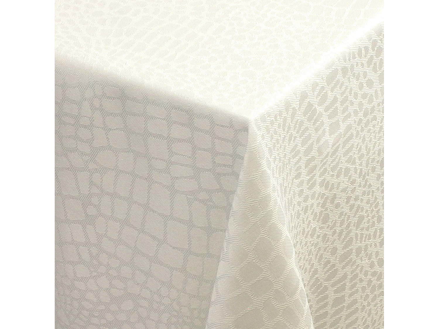 Nappe carrée 150x150 cm Jacquard 100% polyester LOUNGE ecru