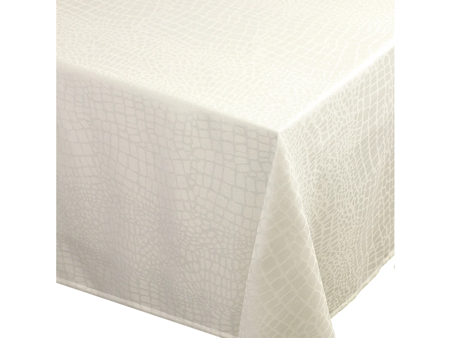 Nappe carrée 150x150 cm Jacquard 100% polyester LOUNGE ecru