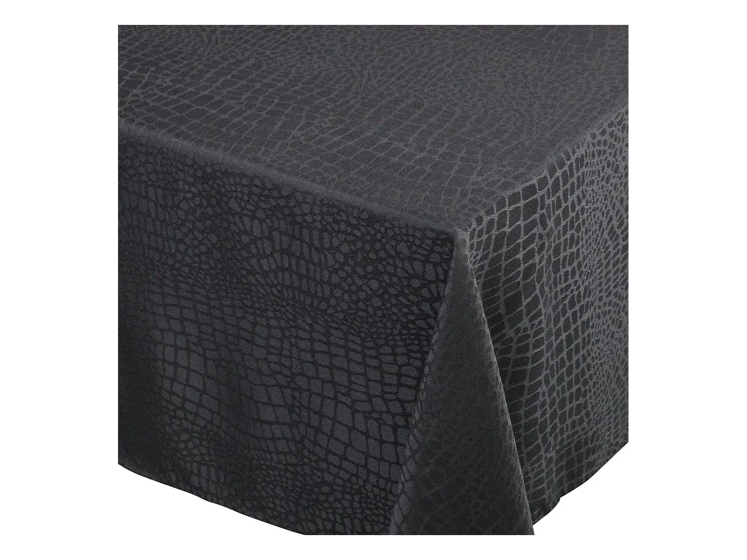 Nappe carrée 150x150 cm Jacquard 100% polyester LOUNGE noir