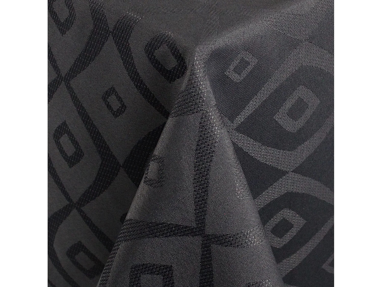 Nappe carrée 150x150 cm Jacquard 100% polyester BRUNCH anthracite